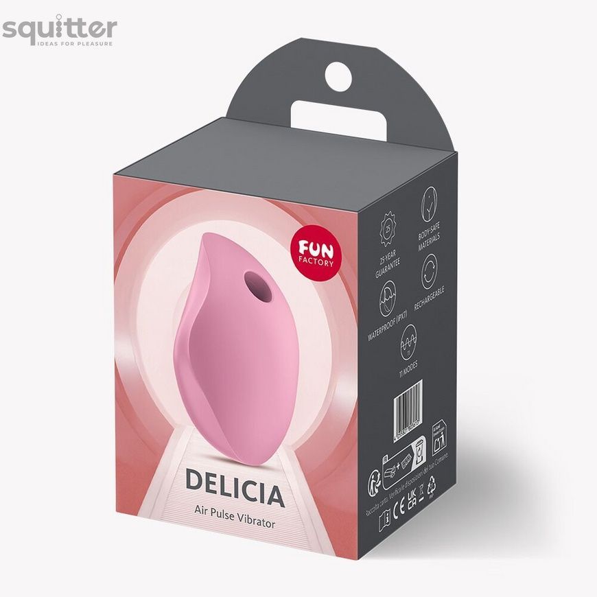 Вакуумний стимулятор Fun Factory Delicia Rose, 11 режимів роботи, перезаряджуваний SX3305 - онлайн-сексшоп Сквітер