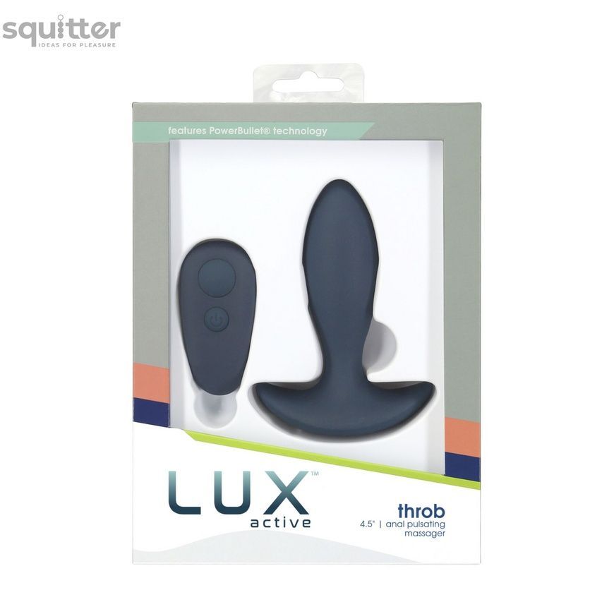 Анальна пробка з пульсацією Lux Active &ndash; Throb &ndash; 4.5" Anal Pulsating Massager, пульт ДК SO5571 - онлайн-сексшоп Сквітер