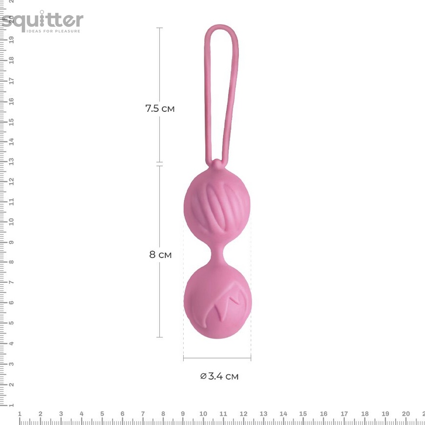 Вагинальные шарики Adrien Lastic Geisha Lastic Balls Mini Pink (S), диаметр 3,4 см, масса 85 г AD40431 фото