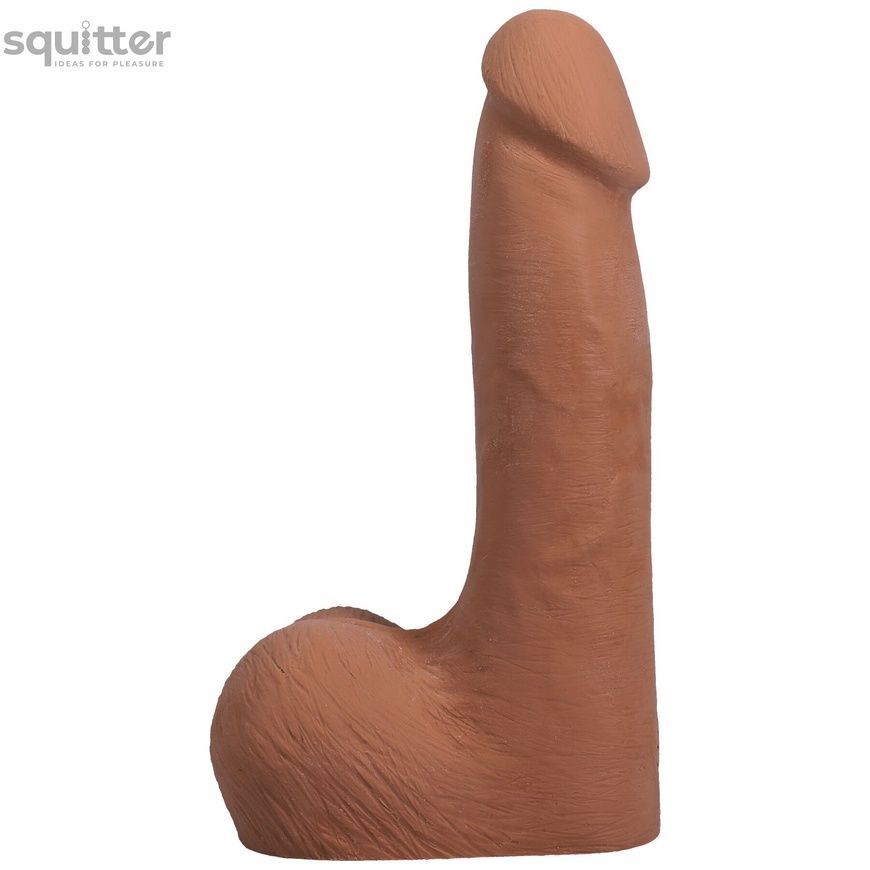 Фалоімітатор Doc Johnson The Realistic Cock ULTRASKYN - 7 Inch with Balls Caramel SX4456 - онлайн-сексшоп Сквітер