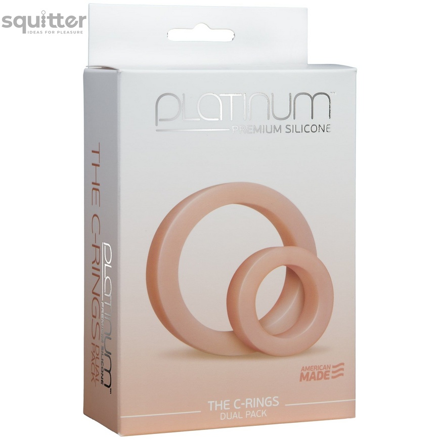 Набір ерекційних кілець Doc Johnson Platinum Premium Silicone — The C-Rings — White SO4919 фото