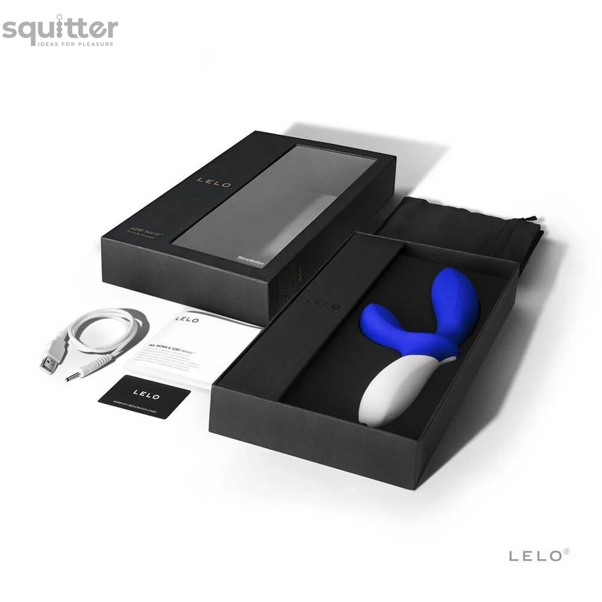 Масажер простати LELO Loki Wave Federal Blue, 2 мотори, манливий рух + стимуляція промежини SX0707 фото