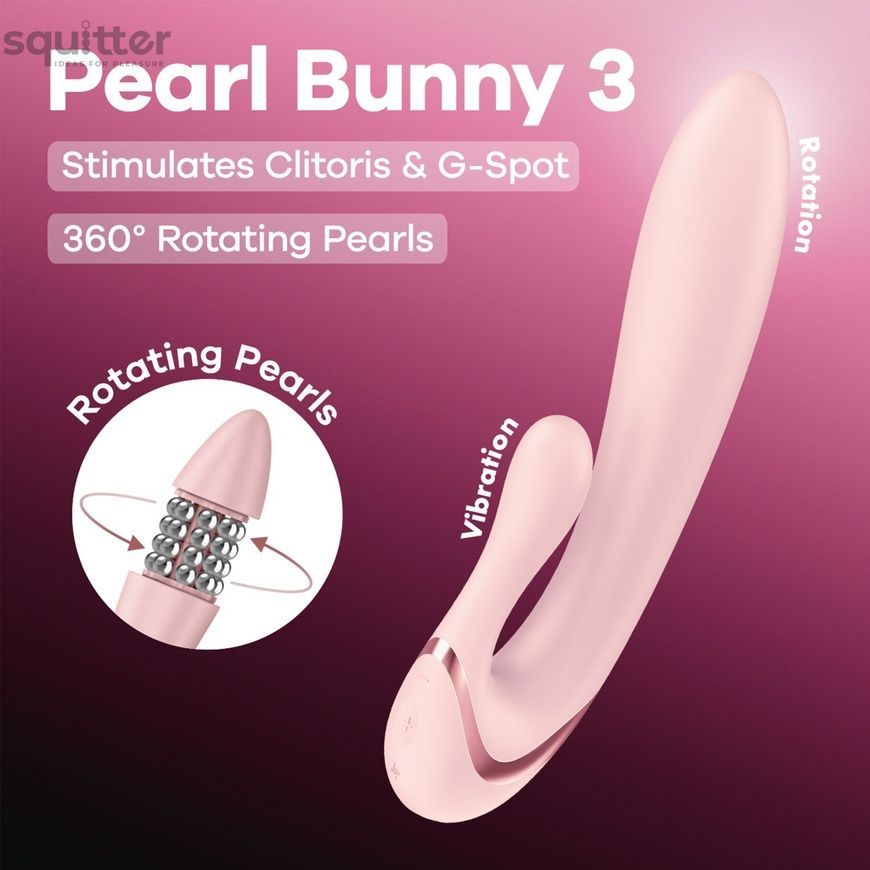 Вібратор-кролик Satisfyer Pearl Bunny 3 SX3830 - онлайн-сексшоп Сквітер
