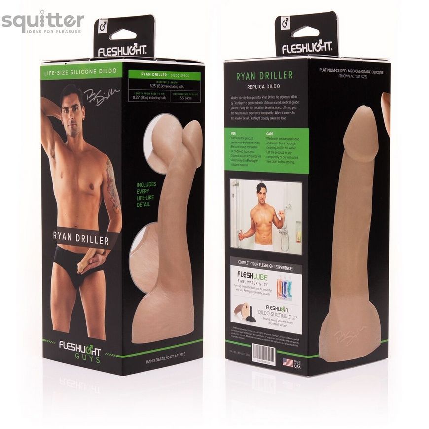 Фаллоимитатор Fleshlight Guys: Ryan Driller Dildo, по слепку пениса SO5516 - онлайн-сексшоп Сквитер