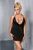 Сорочка з глибоким декольте Passion MIRACLE CHEMISE 4XL/5XL, black, трусики PS1033 - онлайн-сексшоп Сквітер