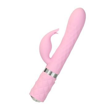 Розкішний кролик з ротацією та вібрацією Pillow Talk Lively Pink, кристал Сваровскі SO6856 - онлайн-сексшоп Сквітер