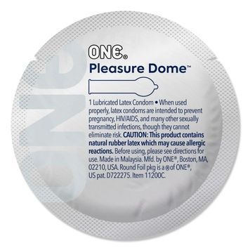 Презерватив ONE Pleasure Dome, 1 шт, гладенький, з розширеною головкою SX0773 - онлайн-сексшоп Сквітер