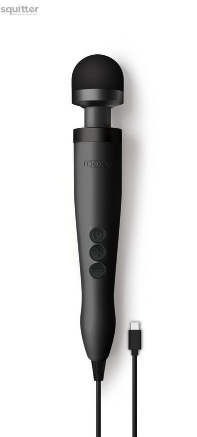 Вібромасажер DOXY3 USB-C Massager MATTE BLACK, кабель USB-C, регульована інтенсивність, компактний SX2453 - онлайн-сексшоп Сквітер