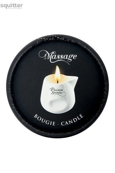 Массажная свеча Plaisirs Secrets Ylang Patchoul (80 мл) подарочная упаковка, керамический сосуд SO1857 - онлайн-сексшоп Сквитер