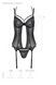 Корсет Passion DROSERA CORSET black, S/M, з кріпленнями для панчіх, трусики в комплекті SX0477,5 - інтернет-магазин інтимних товарів Squitter