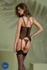 Корсет Passion DROSERA CORSET black, S/M, з кріпленнями для панчіх, трусики в комплекті SX0477,7 - інтернет-магазин інтимних товарів Squitter