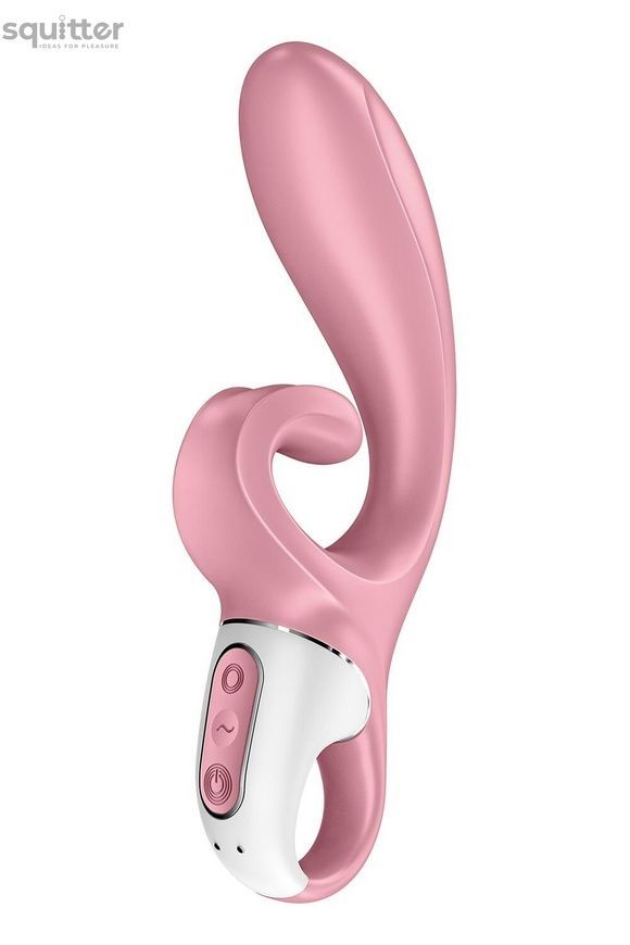Смарт вібратор-кролик Satisfyer Hug Me Pink, 2 мотори, діаметр 4,2см, широка кліторальна частина SO6274 - онлайн-сексшоп Сквітер