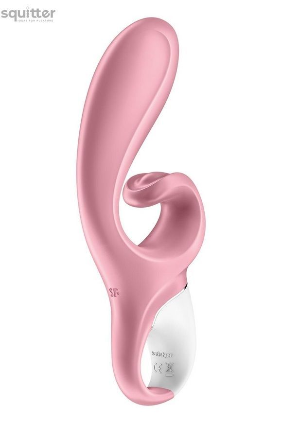 Смарт вібратор-кролик Satisfyer Hug Me Pink, 2 мотори, діаметр 4,2см, широка кліторальна частина SO6274 - онлайн-сексшоп Сквітер