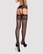 Сітчасті панчохи-стокінги з імітацією гартерів Obsessive Garter stockings S500S/M/L, чорні SO7273,2 - інтернет-магазин інтимних товарів Squitter