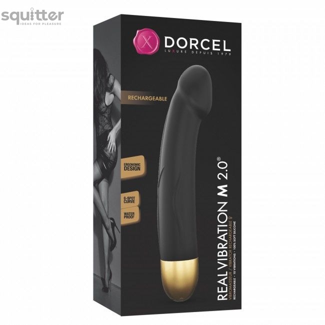 Вибратор Dorcel Real Vibration M Gold 2.0, диам 3,7см, перезаряжаемый, для точки G SO3820 фото