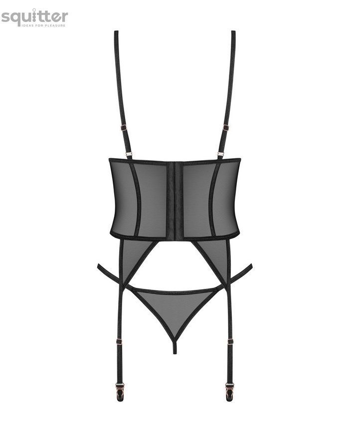 Корсет Obsessive Euridia corset & tanga XL/2XL SX3579 - онлайн-сексшоп Сквітер