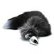 Металева анальна пробка Лисячий хвіст Alive Black And White Fox Tail L SO6323 фото 1