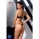 Комплект белья QUENTRIS BIKINI black L/XL - Passion Exclusive, стринги и полуоткрытый лифPS26601,4 - интернет-магазин интимных товаров Squitter