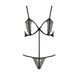 Комплект белья QUENTRIS BIKINI black L/XL - Passion Exclusive, стринги и полуоткрытый лифPS26601,5 - интернет-магазин интимных товаров Squitter