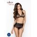 Комплект белья EXPRESSION SET black L/XL - Passion: лиф сетчатый, юбочка и стрингиEL11401,2 - интернет-магазин интимных товаров Squitter