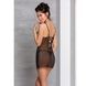Сорочка с вырезами на груди + стринги LOVELIA CHEMISE black S/M - PassionSO4760,4 - интернет-магазин интимных товаров Squitter