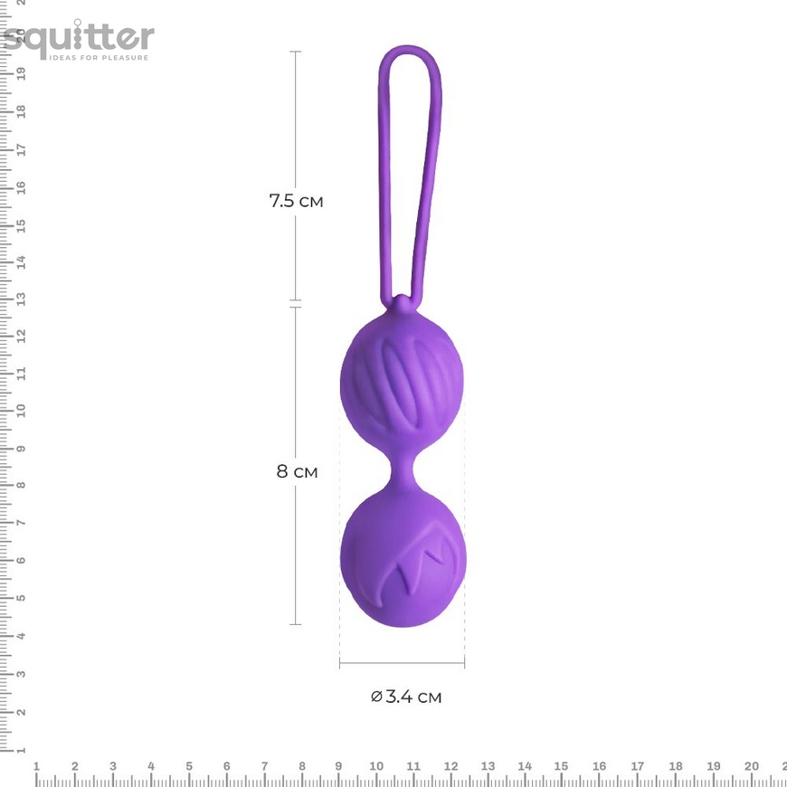 Вагинальные шарики Adrien Lastic Geisha Lastic Balls Mini Violet (S), диаметр 3,4см, масса 85г AD40443 фото