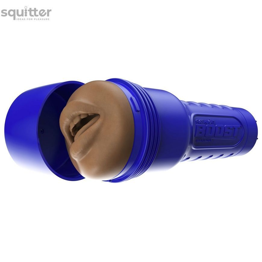 Мастурбатор-ротик Fleshlight Boost Blow Medium Dark Flesh, плаваючі кільця Turbo Tech SX1316 - онлайн-сексшоп Сквітер