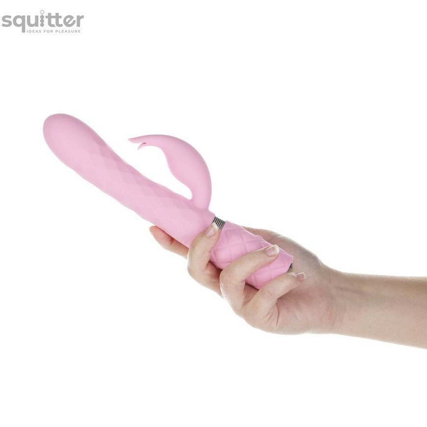 Розкішний кролик з ротацією та вібрацією Pillow Talk Lively Pink, кристал Сваровскі SO6856 - онлайн-сексшоп Сквітер