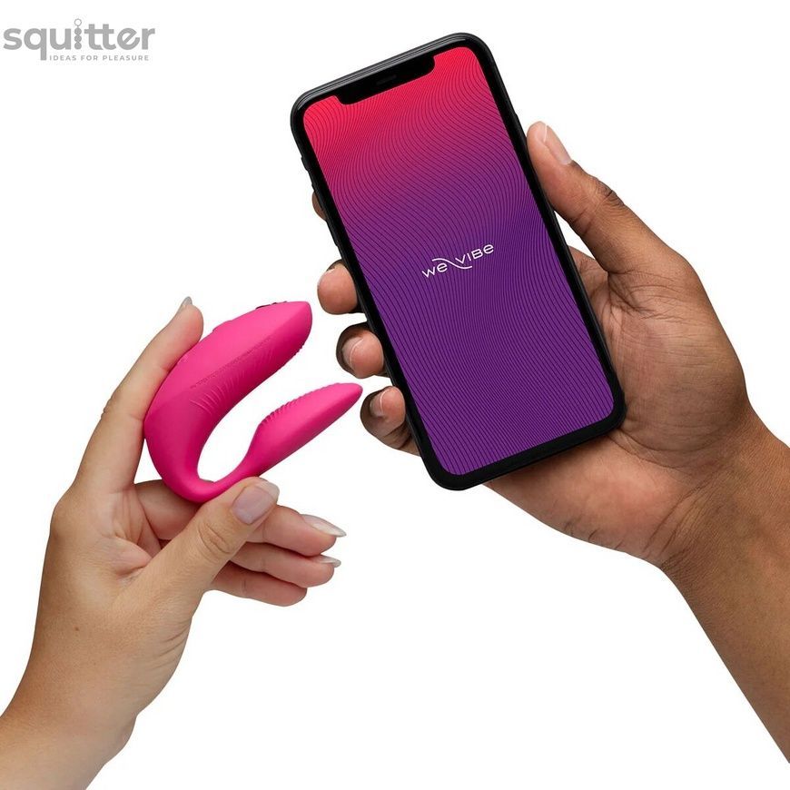 Смарт-вібратор для пар We-Vibe Chorus Pro Electric Pink SX3862 - онлайн-сексшоп Сквітер