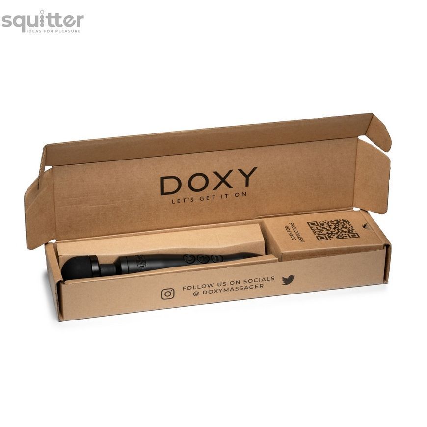Вібромасажер DOXY3 USB-C Massager MATTE BLACK, кабель USB-C, регульована інтенсивність, компактний SX2453 - онлайн-сексшоп Сквітер