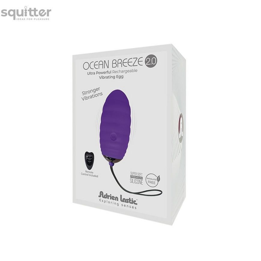 Виброяйцо Adrien Lastic Ocean Breeze Pink с пультом ДУ, 10 режимов работы AD40721 - онлайн-сексшоп Сквитер