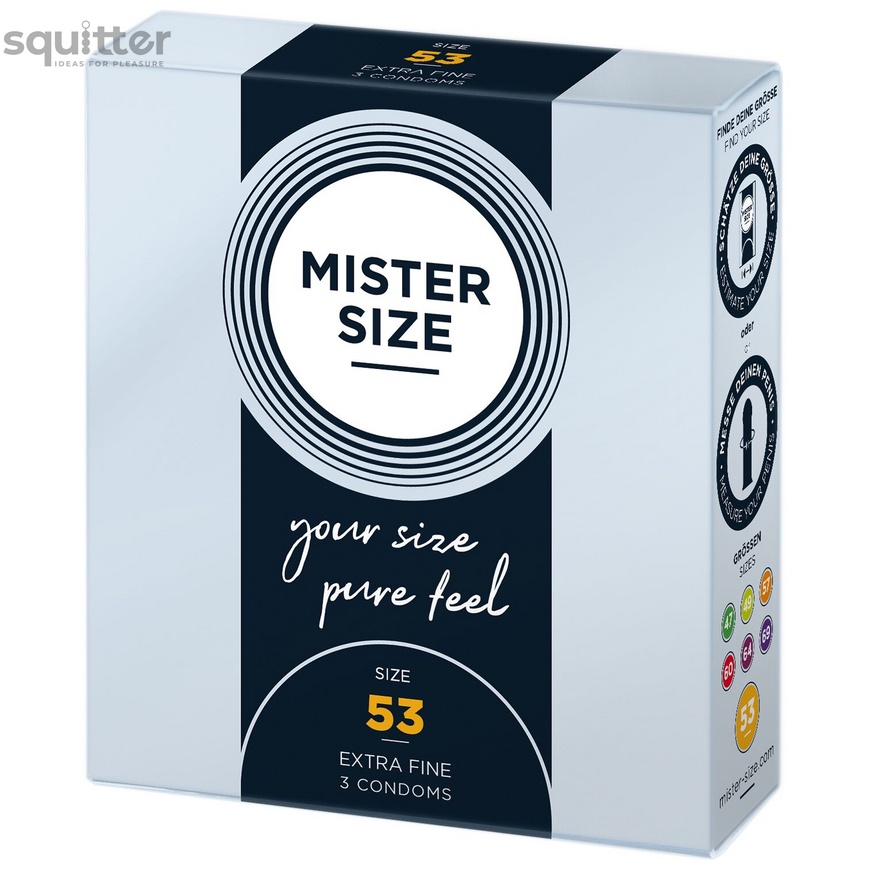 Презервативы Mister Size - pure feel - 53 (3 condoms), толщина 0,05 мм SO8034 фото