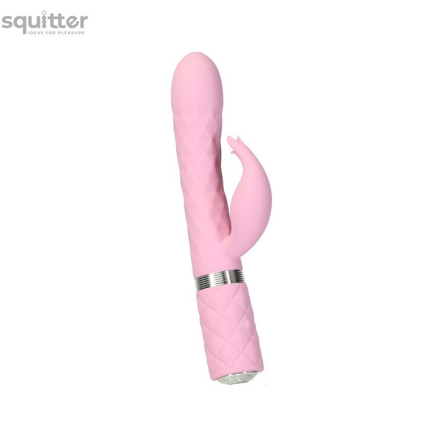 Розкішний кролик з ротацією та вібрацією Pillow Talk Lively Pink, кристал Сваровскі SO6856 - онлайн-сексшоп Сквітер