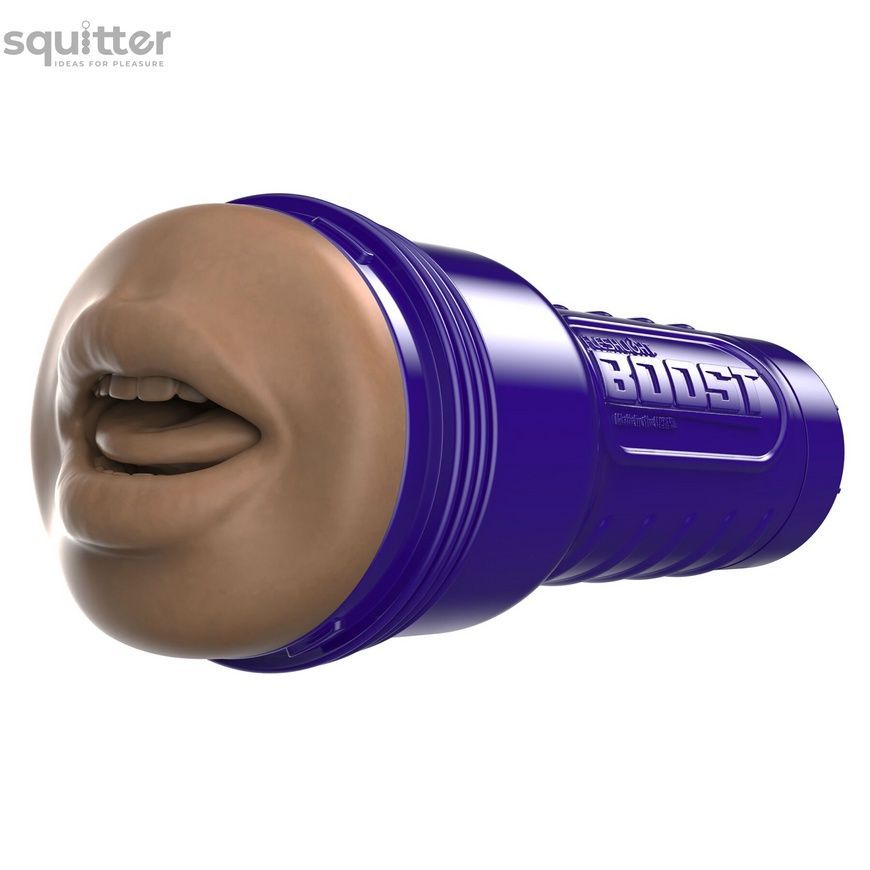 Мастурбатор-ротик Fleshlight Boost Blow Medium Dark Flesh, плаваючі кільця Turbo Tech SX1316 - онлайн-сексшоп Сквітер