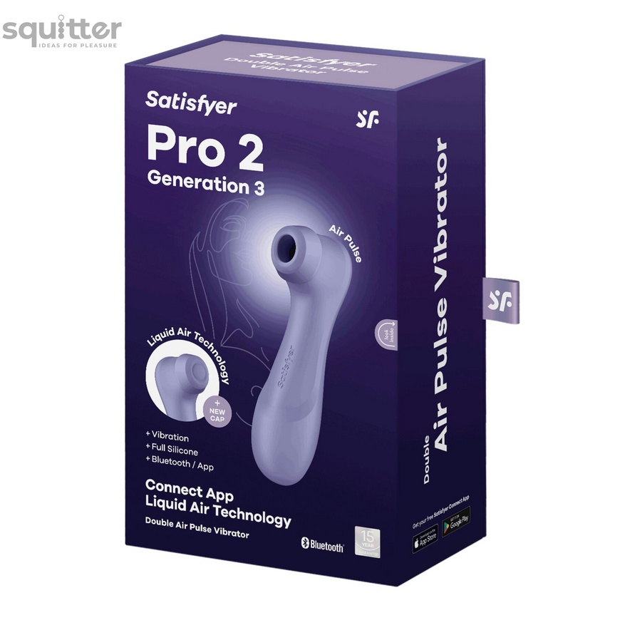 Вакуумний кліторальний стимулятор Satisfyer Pro 2 Generation 3 with Liquid Air Connect App Lilac SO8405 фото