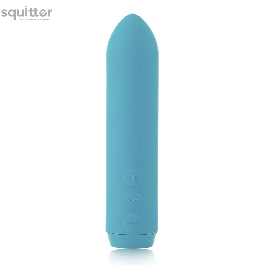 Минивибратор Je Joue - Classic Bullet Vibrator Teal с глубокой вибрацией и фиксацией на палец SO3030 фото