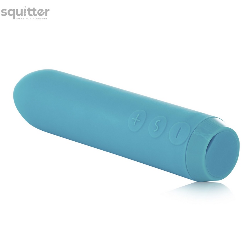 Минивибратор Je Joue - Classic Bullet Vibrator Teal с глубокой вибрацией и фиксацией на палец SO3030 фото