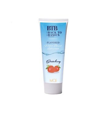 Смазка на водной основе BTB FLAVORED STRAWBERRY с ароматом клубники (75 мл) SO3971 - онлайн-сексшоп Сквитер