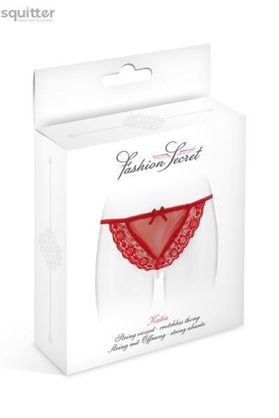 Трусики-стринги с жемчужной ниткой Fashion Secret KATIA Red SO2247 - онлайн-сексшоп Сквитер