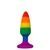 Силиконовая анальная пробка Wooomy Hiperloo Silicone Rainbow Plug S, диаметр 2,4 см, длина 9 см SO7424 - онлайн-сексшоп Сквитер