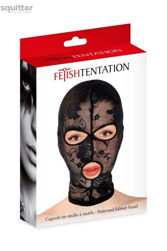 Капюшон для БДСМ Fetish Tentation Patterned fishnet hood SX1373 - онлайн-сексшоп Сквітер