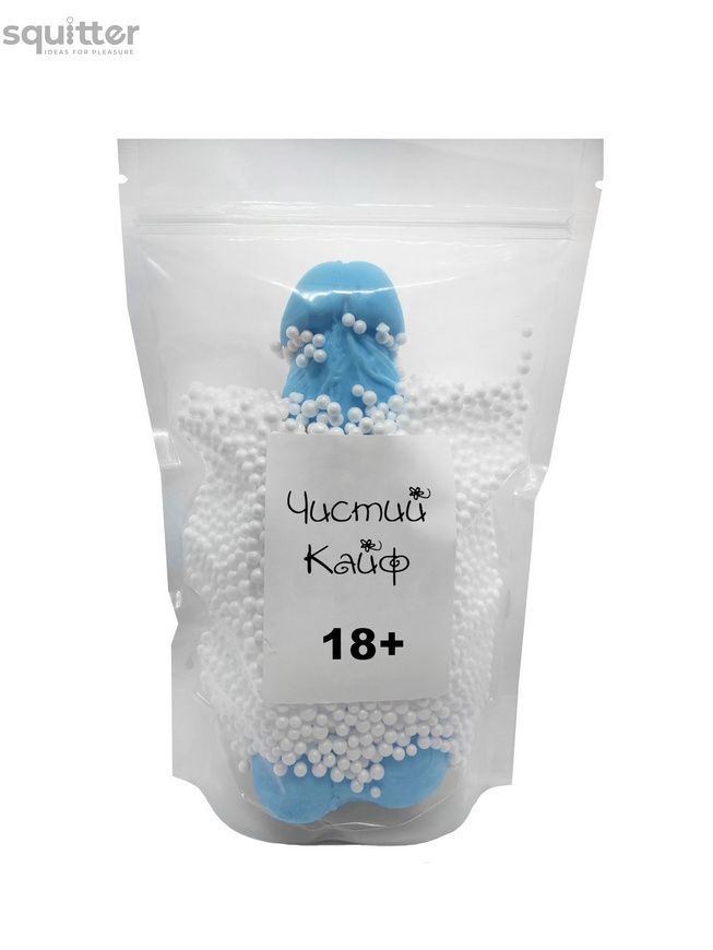 Мило у формі пеніса Чистий Кайф Blue size XL, крафтове мило-член, натуральне SO2763 - онлайн-сексшоп Сквітер