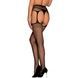 Панчохи-стокінги із сітки різного розміру Obsessive Garter stockingsS815S/M/L, чорні, з доступом SO7274,2 - інтернет-магазин інтимних товарів Squitter