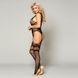 Сітчастий бодістокінг з імітацією панчох "Анна" Black One Size SO3670,3 - інтернет-магазин інтимних товарів Squitter