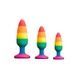 Силиконовая анальная пробка Wooomy Hiperloo Silicone Rainbow Plug S, диаметр 2,4 см, длина 9 смSO7424,4 - интернет-магазин интимных товаров Squitter