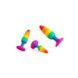 Силиконовая анальная пробка Wooomy Hiperloo Silicone Rainbow Plug S, диаметр 2,4 см, длина 9 смSO7424,5 - интернет-магазин интимных товаров Squitter