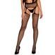 Панчохи-стокінги із сітки різного розміру Obsessive Garter stockingsS815S/M/L, чорні, з доступом SO7274,1 - інтернет-магазин інтимних товарів Squitter