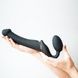 Безремневой страпон с вибрацией Strap-On-Me Vibrating Black M, диаметр 3,3см, пульт ДУ, регулируемыйSO3354,8 - интернет-магазин интимных товаров Squitter
