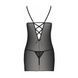 Сорочка з вирізами на грудях, стрінги Passion LOVELIA CHEMISE XXL/XXXL, black SO4761,6 - інтернет-магазин інтимних товарів Squitter