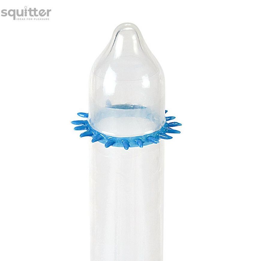 Насадка на член Recare Spike Condom Blue (презерватив з шипами) SX3350 - онлайн-сексшоп Сквітер